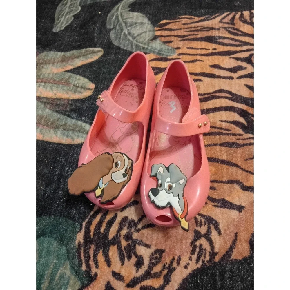 Lady And The Tramp Slippers Toddler Girls Size 10 Pink Mary Janes Mini Melisa